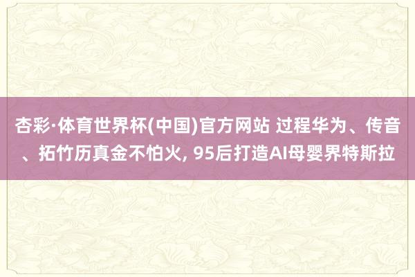 杏彩·体育世界杯(中国)官方网站 过程华为、传音、拓竹历真金不怕火， 95后打造AI母婴界特斯拉