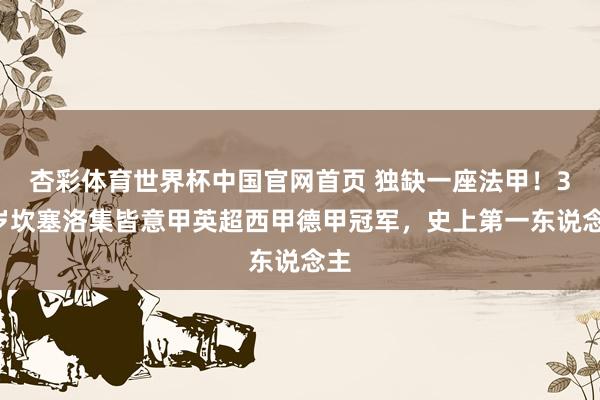 杏彩体育世界杯中国官网首页 独缺一座法甲！31岁坎塞洛集皆意甲英超西甲德甲冠军，<a href=
