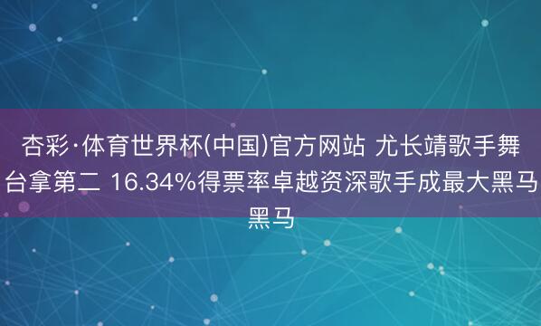 杏彩·体育世界杯(中国)官方网站 尤长靖歌手舞台拿第二 16.34%得票率卓越资深歌手成最大黑马
