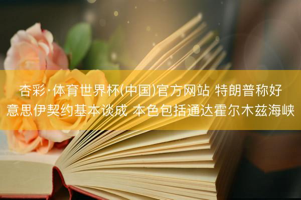 杏彩·体育世界杯(中国)官方网站 特朗普称好意思伊契约基本谈成 本色包括通达霍尔木兹海峡