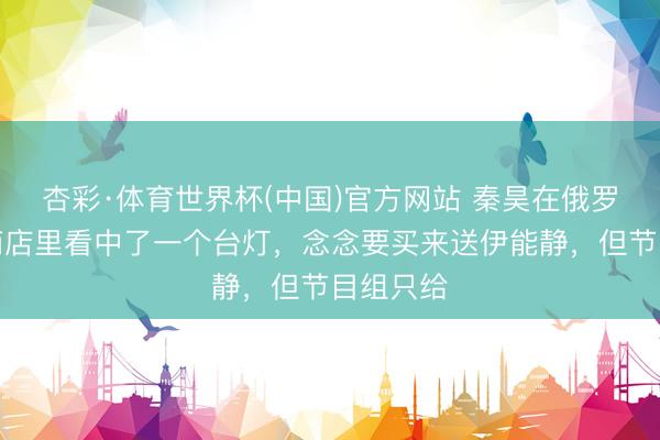 杏彩·体育世界杯(中国)官方网站 秦昊在俄罗斯一家商店里看中了一个台灯，念念要买来送伊能静，但节目组只给